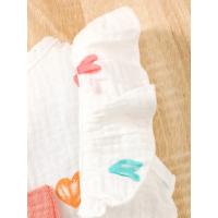 Conjunto De Ropa Para Bebé Niña Nueva 2 Piezas Vestido Sin Mangas Y Gorro Estampado De Amor Moda Verano Para Bebés Recién Nacidos De 0 a 9 Meses - details 5