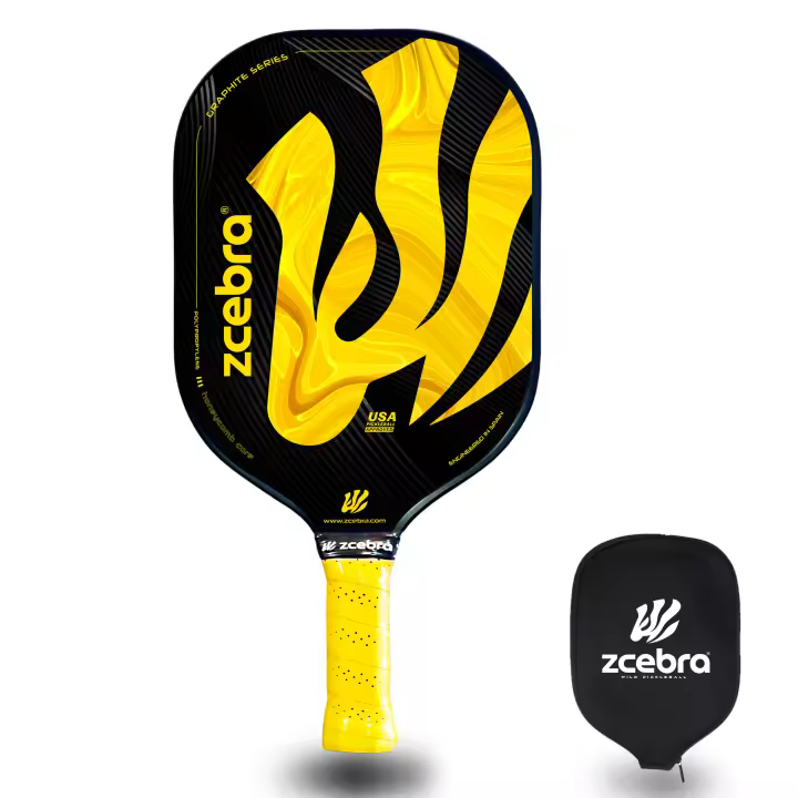 Pala de Pickleball Graphite Series Zcebra. Superficie rugosa de grafito. Aprobada para torneos oficiales, funda de neopreno - 1