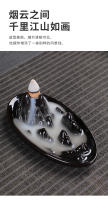 Encendedor De Incienso De Cerámica Artesanal Con Torre De Bergamota Y Ornamentos De Agua Fluyente Para Aromaterapia - details 9
