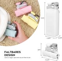 Botella de Agua de Silicona 600 Ml con Pajita - details 0