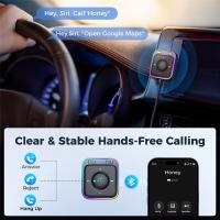 Adaptador Bluetooth 5,3 para coche, receptor inalámbrico con doble micrófono ENC, cancelación de ruido, 3,5mm, AUX, Audio - details 3