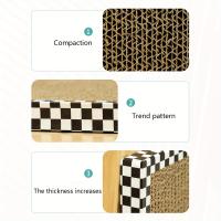 Tablero De Afilado Para Gatos a Cuadros Negro Y Blanco Juguete Resistente Al Desgaste Para Masticar Uñas Cama Para Gatos - details 6