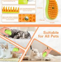 Cepillo Eléctrico Para Mascotas Cepillo De Pelaje Para Gatos Y Perros Con Spray De Vapor Masajeador Anti Voladores Para Limpieza De Pelo De Animales - details 2