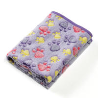 Alfombra De Cama Para Perros Pequeños Y Medianos Con Estampado De Patas De Peluche Coral Suave Para Gatos Accesorios Para Bulldog Schnauzer - details 2