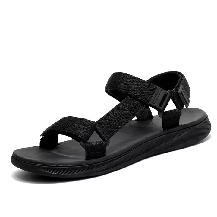 Sandalias De Verano Para Hombre Casual Transpirables Negras Antideslizantes Zapatillas De Playa Alpargatas De Agua De Alta Calidad - 1