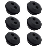 6Pcs Goma Grommet De 2 Agujeros Sellador Para Tanque De Combustible Accesorio De Jardín Para Podadoras Y Cortacésped - details 1