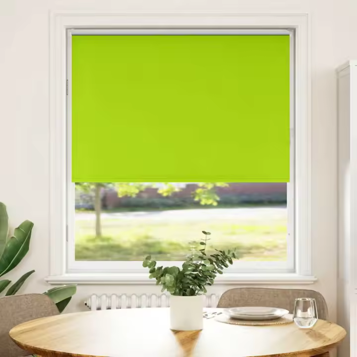 Estor Enrollable Opaco hojas verde 100x150 cm Tela Ancho 95,7cm - 1