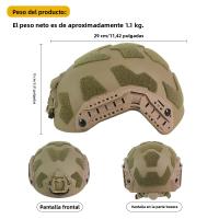 Casco Táctico De Dos Capas Alta Corte Con Tapa De Ajuste Rápido Y Knob Velcro Para Ciclismo Y Protección Esportiva Equipamiento Unisex Tamaño 52-62cm - details 2