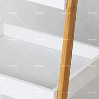 Estante de madera maciza multicapa con forma de escalera para sala de estar, estante de almacenamiento para flores, decoración suave para paisajismo, estante de exhibición para piso - details 3