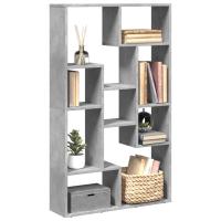 vidaXL Estantería de madera de ingeniería negra 72x20x120 cm en color Negro/Roble ahumado/Marrón roble y más | almacenamiento funcional diseño moderno para baño dormitorio sala - details 3