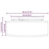 Lámpara de techo vidaXL, montaje en el techo, negra, Ø 30 cm, tela, E27 - details 7