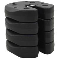 vidaXL Placas de peso para cenador 4 uds hormigón negro 220x50 mm - details 0