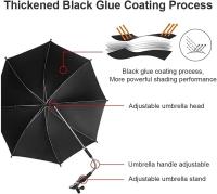 Parasol Para Carrito De Bebé Con Pinza Protección UV Ajustable En 360 Grados Sombrilla Universal Para Silla De Paseo Infantil - details 1