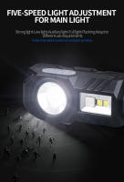 Mini Linterna Frontal LED Super Brillante Recargable USB C Portátil Para Camping Y Pesca Luz De Cabecera Inducción IPX4 Impermeable - details 8