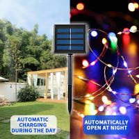 Cadena De Luces Solares Para Exterior 300/200/100/50 LED Guirnalda De Hadas Para Jardín Fiesta Navidad Decoración Con Alambre De Cobre Modo 8 - details 6