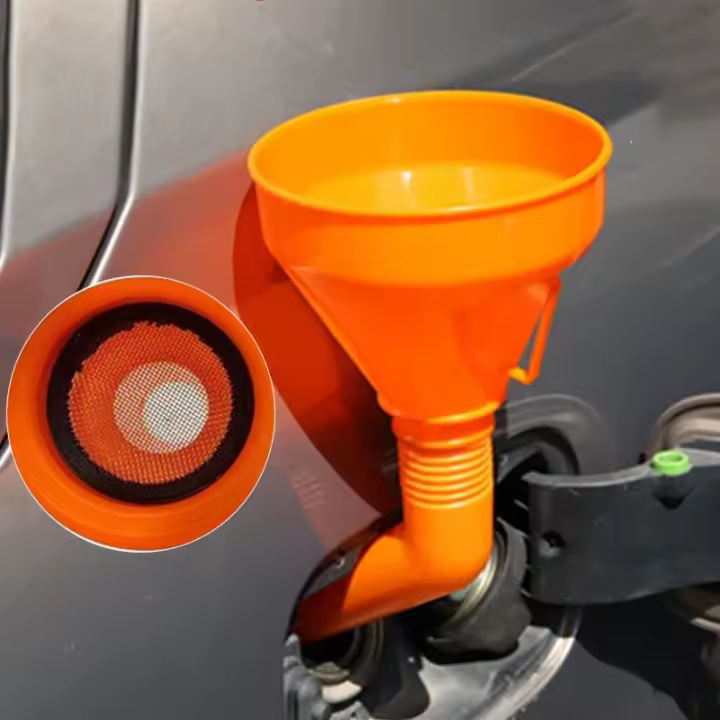 Funel De Refill Para Moto Y Coche Con Filtro Herramienta De Rellenado De Aceite Y Gasolina Para Motor Vehicular - 1