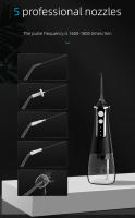 Irrigador Oral USB Recargable Jet De Agua Dental Portátil Limpiador De Dientes Impermeable Con Tanque De Agua De 310ML Para Viajes - details 16