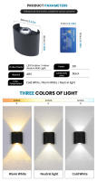Lámpara De Pared LED 2W Impermeable Para Exterior Iluminación De Jardín Interior Para Dormitorio Sala De Estar Ascensor Moderna - details 4