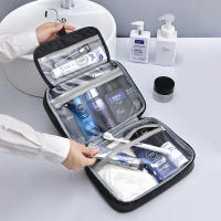Bolsa De Cosméticos Para Viaje Organizador De Negocios Para Hombres Y Mujeres PU De Cierre De Cremallera Estilo Fashion Impermeable Portátil Con Almacenamiento Y Bolsa De Lavado - details 15