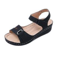 SP Sandalias de mujer de nuevo estil con Tacones de cuña, Suela Gruesa con Velcro, Talla big, sandalias de una Tira en stock, - details 29