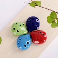 1pcs Flauta De Ocarina Colorida Soprano C Con 6 Agujeros Mini Flauta Cerámica Instrumento Musical Para Niños Juguete - details 2