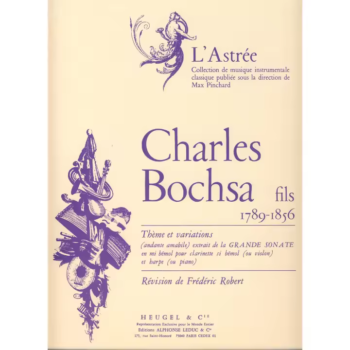 BOCHSA R.N.C.-Theme et Variations para Clarinete (Violin) y Piano (Arpa) (Robert) - 1