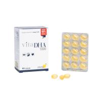 VitaDHA 1000 Omega 3 en Forma de Trigliceridos (60 Cápsulas)-500 mg de DHA por Cápsula-Suplemento Omega 3 Certificado por IFOS y Friends of The Sea, libre de Metales Pesados-Sabor in Limón - details 1
