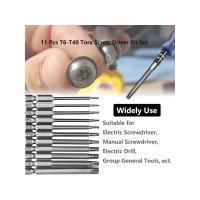 Juego De Destornilladores Magnéticos Torx Extra Largo 100/50mm Seguridad Anti-Robo Punta De Estrella Para Herramienta Rotativa Material De Alta Carbono - details 8
