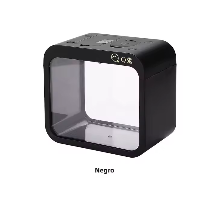 Acuario Pequeño Creativo Con Luz Colorido Y Desmontable Para Betta Sin Batería Seca Incluida Ecología Mini Escenario Acuático - 1