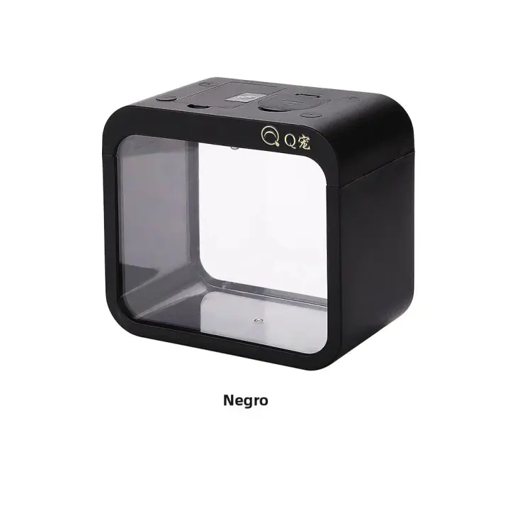 Acuario Pequeño Creativo Con Luz Colorido Y Desmontable Para Betta Sin Batería Seca Incluida Ecología Mini Escenario Acuático - 1