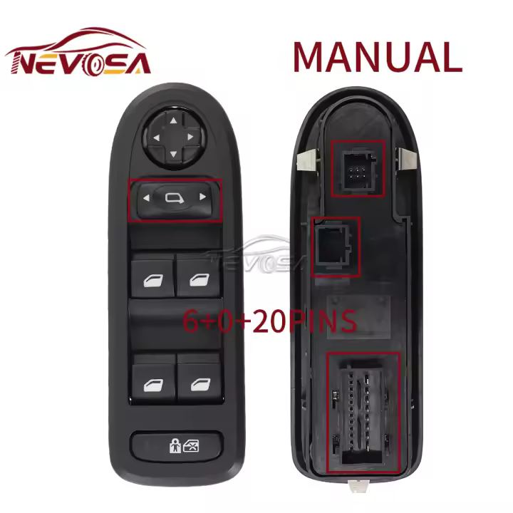 Interruptor De Control De Ventanas Automáticas Para Peugeot 308 508 Citroen C5 2007-2013 Botón De Espejo Exterior Material ABS Plástico OEM NO. 98054508ZD - 1
