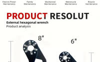 Llave De Torque Ajustable Multifuncional 6/8 Pulgadas Herramienta De Reparación Y Eliminación Antideslizante No Magnética Aislada Y Explosiva Para Mecánicos - details 3