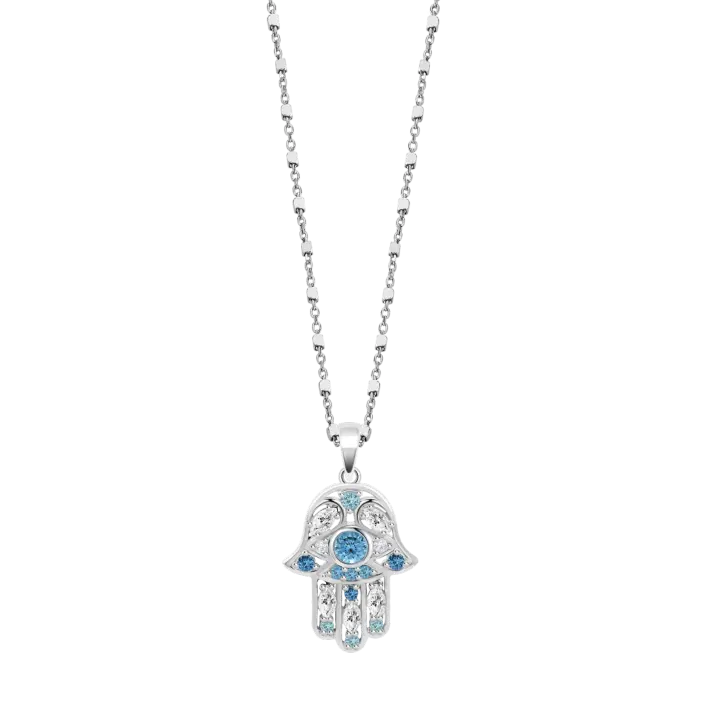 Collar LOTUS SILVER Mujer Rainbow LP1989-1/4 - Plata 925 con colgante de Mano de Fátima - 1