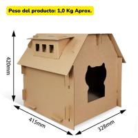 Waneka Mansion de Carton para Gatos Casa de Carton para Gato Rascador Espectacular Escondite Corrugado - details 1
