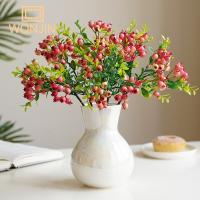 Decoración De Mesa Para Hogar Y Boda Flores Artificiales De Bayas Y Frutas Falsas Para Navidad Y Decoración De Fiestas - details 0