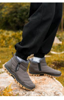 Botas De Invierno Calientes Para Hombres Botas De Nieve Antideslizantes Transpirables De Senderismo Botas De Algodón Desnudas - details 16