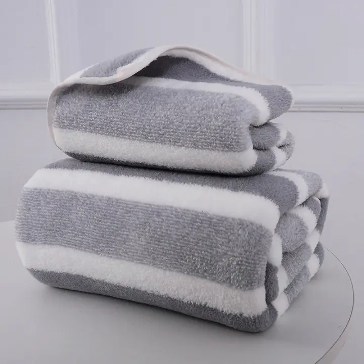 Toalla De Baño De Microfibra Absorbente Y Secado Rápido Toalla De Playa Grande Toalla Ancha De Alta Calidad Bata De Baño - 1