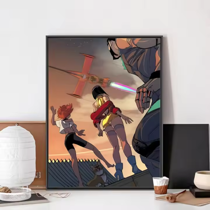 Póster Anime Cowboy Bebop C-Cowboy Estilo Vintage Para Decoración De Pared Habitación Estudio Sin Marco Papel Kraft - 1