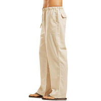 Pantalones Casuales Para Hombre De Talla Grande Con Cintura Elástica Largos Y Ligeros Estilo De Calle Pantalones Rectos Para Primavera Y Verano - details 9