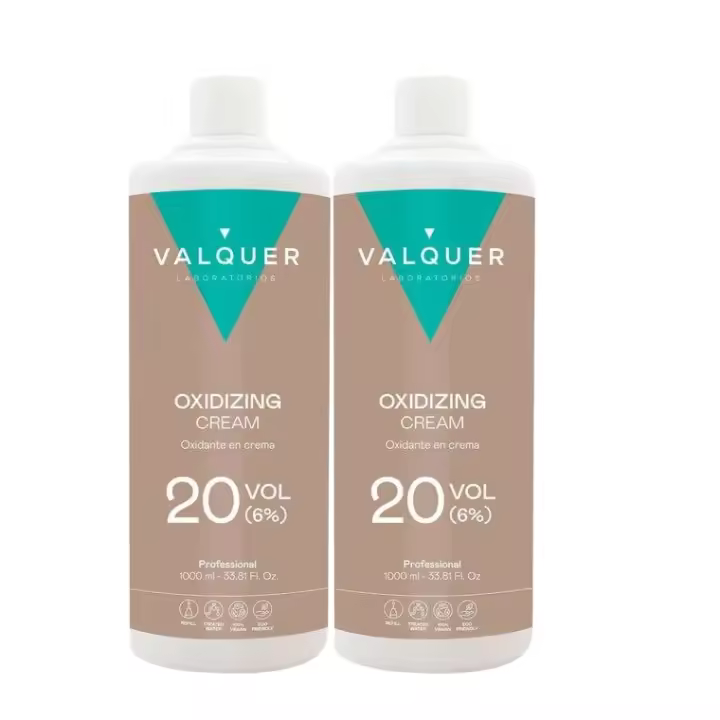 PACK DE 2 - CREMA OXIDANTE 20 VOL- 6% 1L - Laboncler - Valquer Laboratorios - 1 Litro - Limpia, Desinfecta y Blanquea - 1