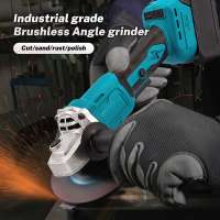 Amoladora angular eléctrica inalámbrica sin escobillas de 125 mm 1000W 21 V Con 2 baterías de litio recargables de 1300mah 3 velocidades para batería Makita de 18 V - details 4