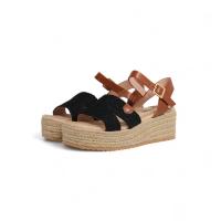 Sandalias de Cuña con plataforma de Esparto con doble Tira - Pulsera al tobillo con hebilla - fzf23-7 - details 0