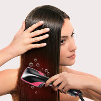 Peine Secador De Pelo Hot Air Paddle Cepillo Un Paso Volúmenizador De Pelo Viaje Cepillo De Almohadilla Profesional - details 0