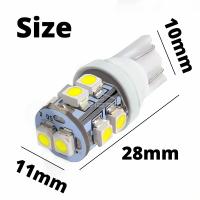 10Pcs T10 Lámparas LED Blancas Para Coche Interruptor Interior Lectura 194 W5W 10 LEDs Luz De Placa De Licencia 12V Doménuca Lámpara De Tablero - details 7