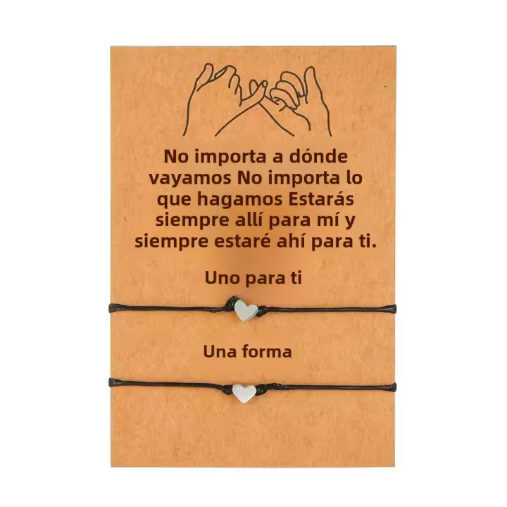 Pulsera De Acero Inoxidable Para Hombres Y Mujeres Corazón Ajustable Hecho a Mano Regalo Ideal Para Amantes No Desvanece - 1