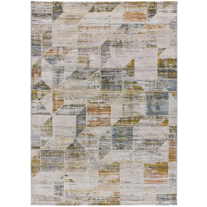 ATTICGO Alfombra de Interior Estilo Mosaico en Multicolor - Kilis 3345 | 77X150, 115X170, 134X200, 154X230, 192X290 cm - 1