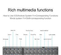 Teclado Portátil Móvil Inalámbrico Bluetooth Mini Para IOS Android Windows iPad Tableta Teléfono Teclado En Miniatura Plegable De Corea Del Sur - details 10
