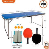 Devessport Mesa de Ping Pong Plegable - Exterior e Interior - 120x60x70 - Incluye Raquetas y Pelotas - details 2