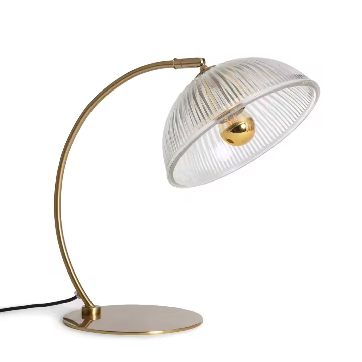 Ledkia Lámpara de Mesa Metal y Cristal Shila Dorado - 1