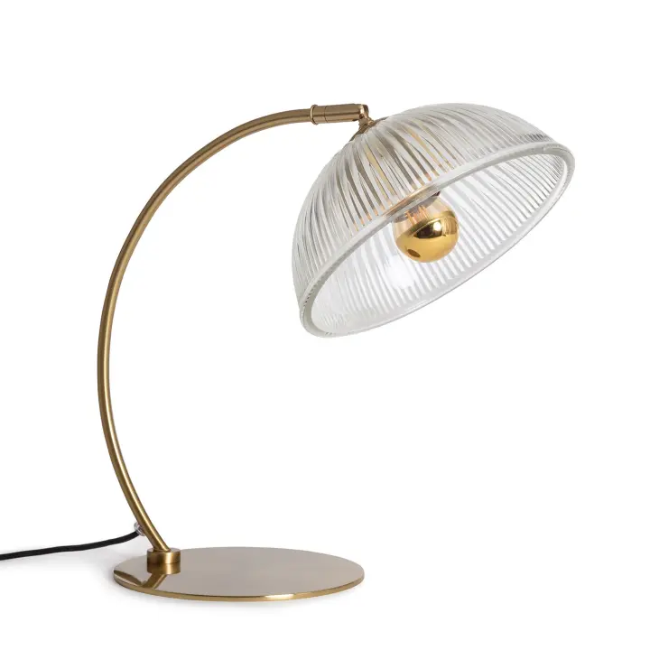 Ledkia Lámpara de Mesa Metal y Cristal Shila Dorado - 1